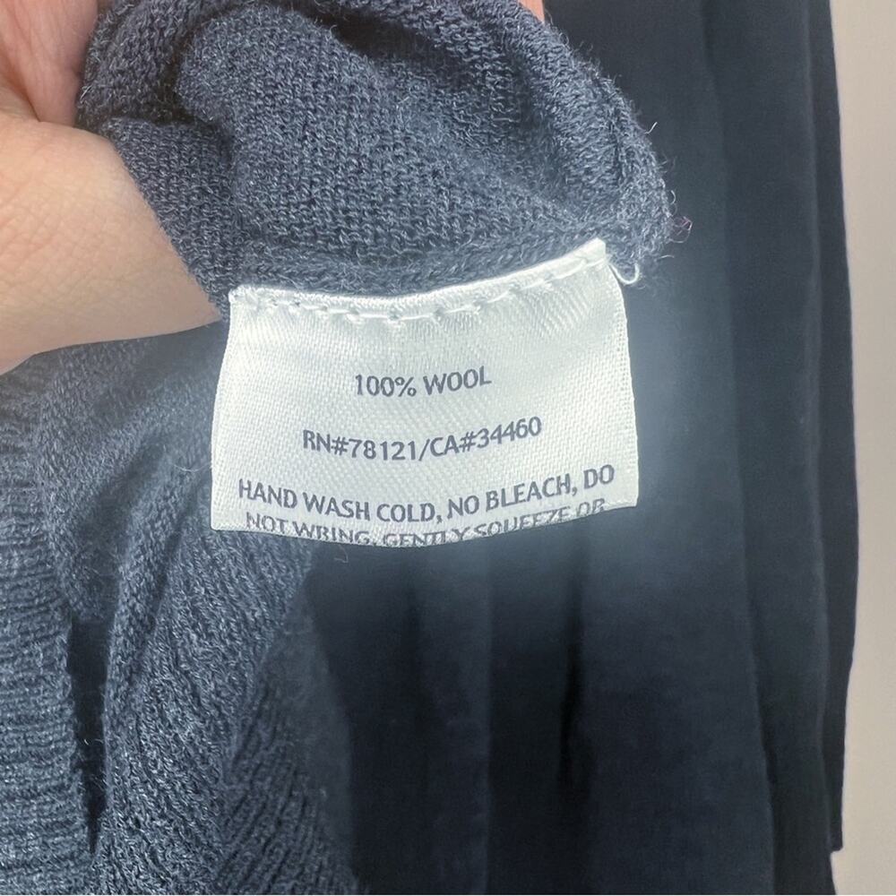 Eileen Fisher 100% Italian Wool Grey Cardigan Size Petite Large - Picture 5 of 8